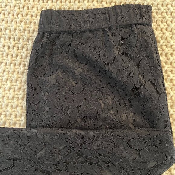NWT black eyelet lace ankle pants from J. Crew Factory. - Picture 6 of 7